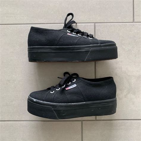 superga plateau schwarz